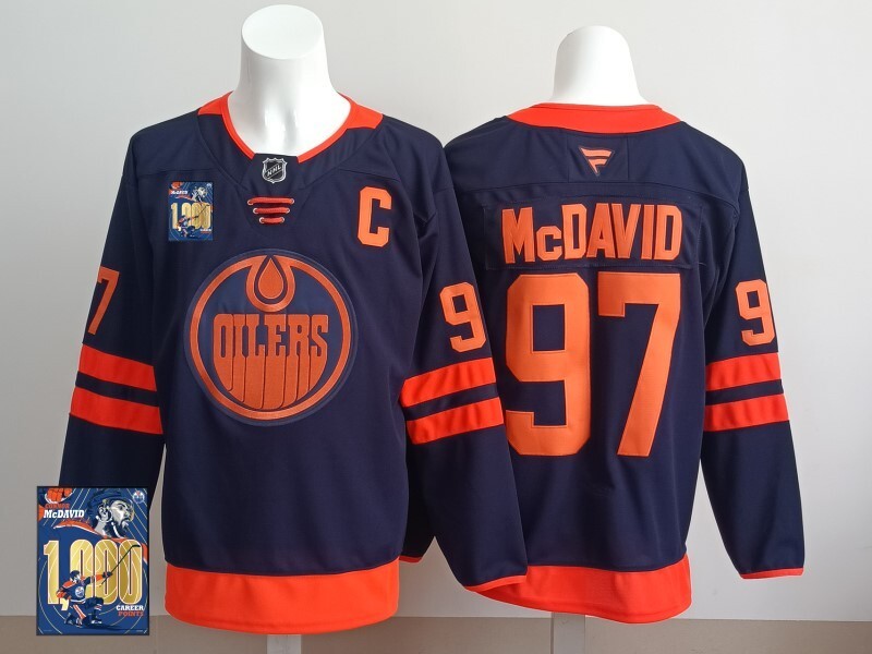 Edmonton Oilers #97 Connor McDavid Oilers Champion Edition Style 9