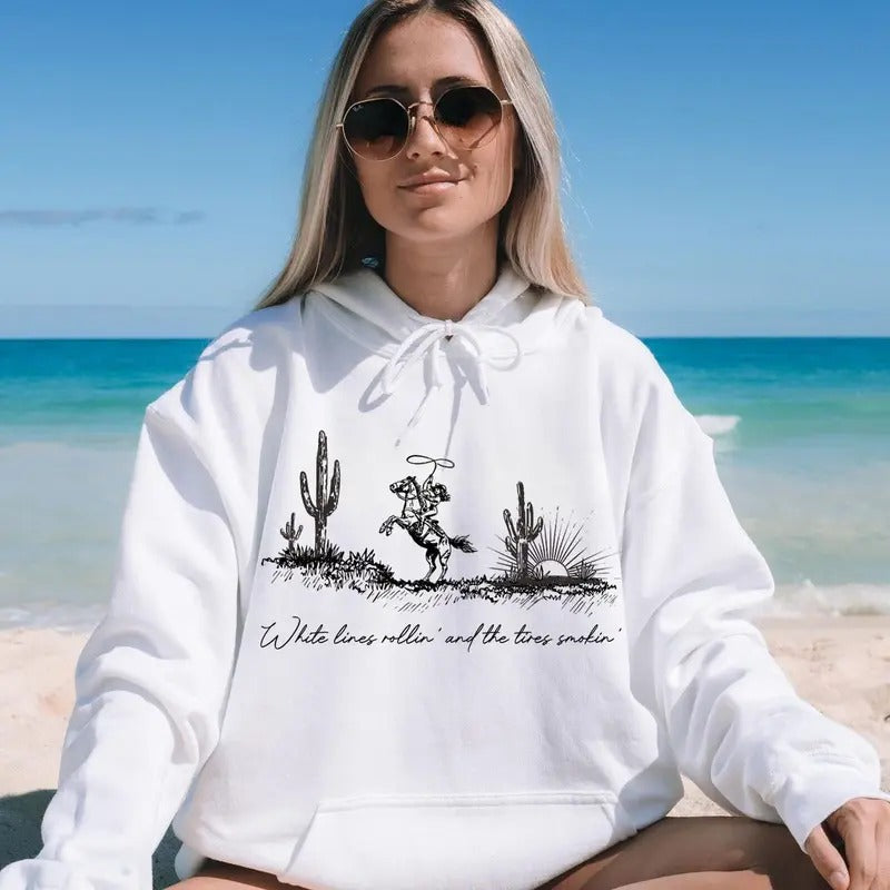 Ellaa Outlaws Graphic Tee, Country Music Fan Inspired, Cowgirl Country, Unisex Sweater Pullover Tee