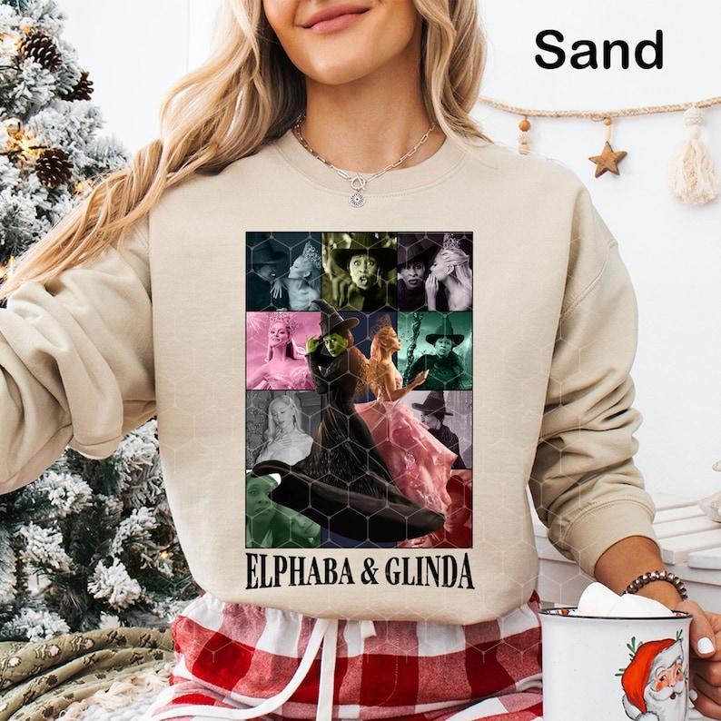 Elphaba and Glinda Wicked Sweatshirt, Change for Good Theme