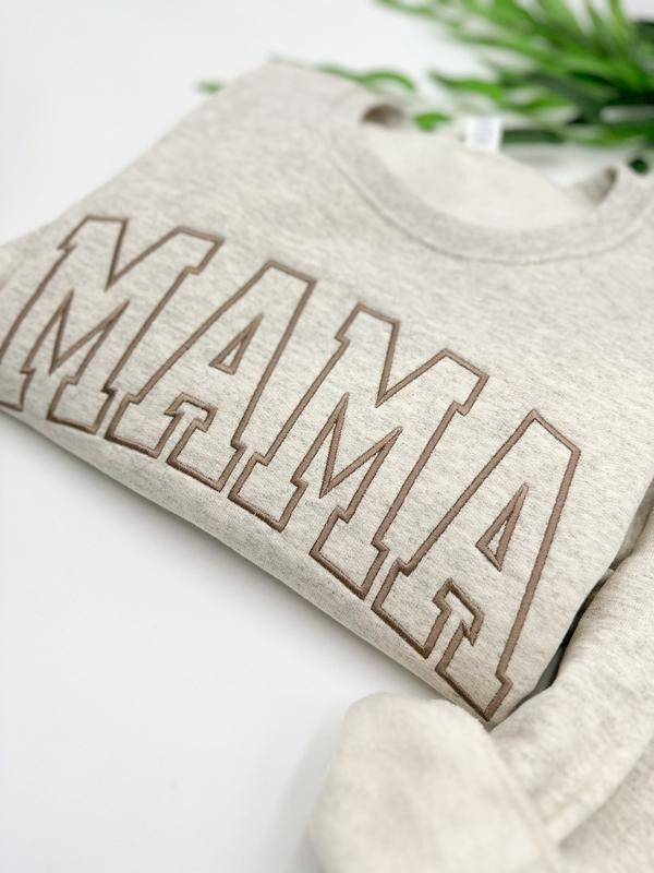 Embroidered Mama Sweatshirt, Birthday gift mama Crewneck, Personalized Sweatshirt, Trendy Crewnecks for Women, Mom gifts, Mother days Shirt