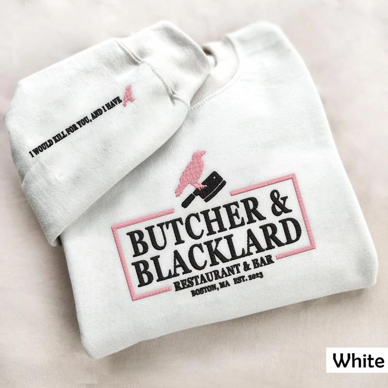 Embroidered and Printed Officially Licensed - Butcher & Blackbird Sweatshirt, Brynne Weaver, Smut Gift, Dark Romance, Booktok Merch Gifts for Readers