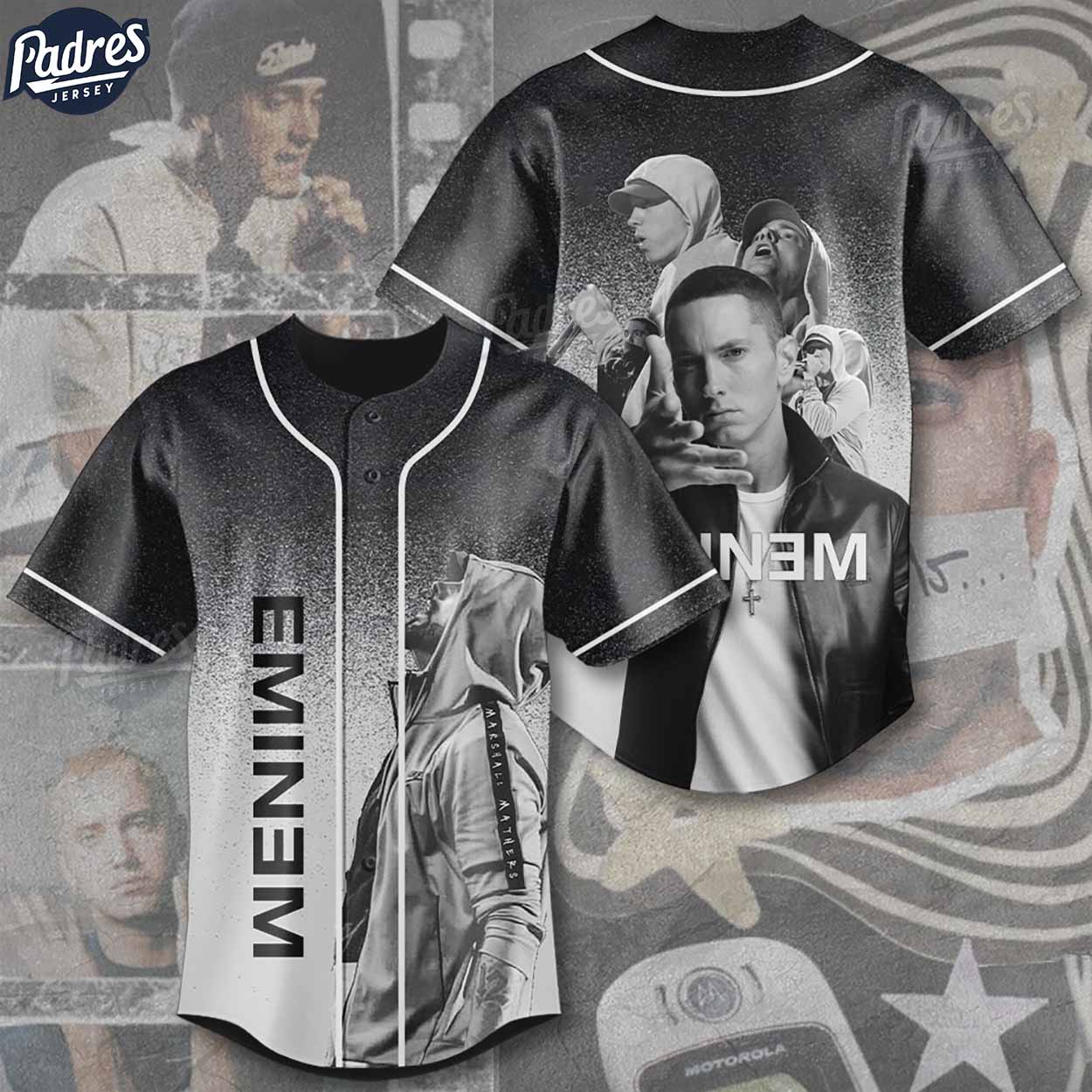 Eminem Baseball Jersey-Rapper Design - Padres Jersey Oasis: Elevate Your Baseball Style Game