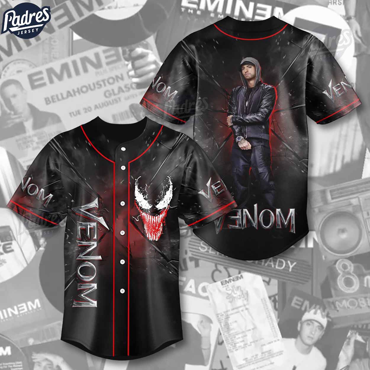 Eminem Venom Baseball Jersey - Padres Jersey Oasis: Elevate Your Baseball Style Game