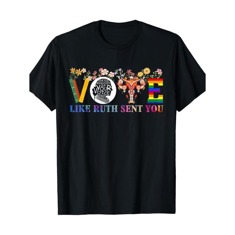 Empowering Feminist Vote Graphic Tee - 100% Cotton, Short Sleeve, Crew Neck - Casual Wear Made in USA