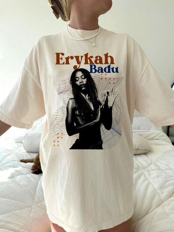 Erykah Badu Graphic tour Shirt, Erykah Badu concert shirt, Erykah Badu shirt Cotton Fit