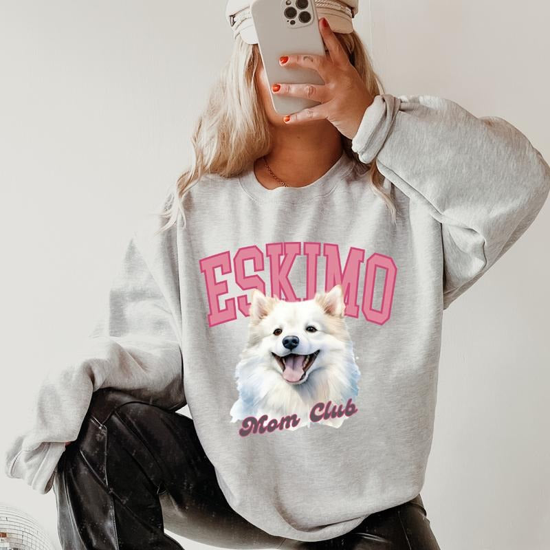 Eskimo Mom Club Sweatshirt ~ Sweatshirt Unisex Apparel Relaxed Fit Printed in the USA Clothing Womenswear Casual and Comfortable