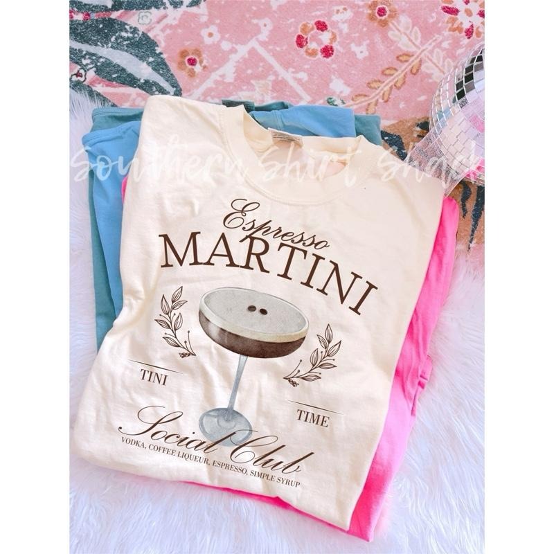Espresso Martini T shirt | Preppy T Shirt | Day Drinker | Ivory comfort colors t shirt