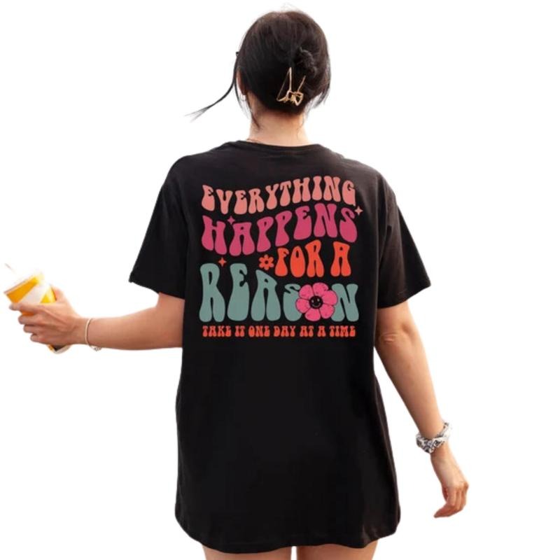 Everything Happens For A Reason sweatshirt, Teens Shirts, Preppy Women Sweatshirt, Hoodie Words On Back, Positive Vibes Shirt, Positivity Quote tshirt, Mental Health Shirt, Aesthetic sweatshirt, Inspirational tshirt, Self Love tshirt, Positivity gift Swea