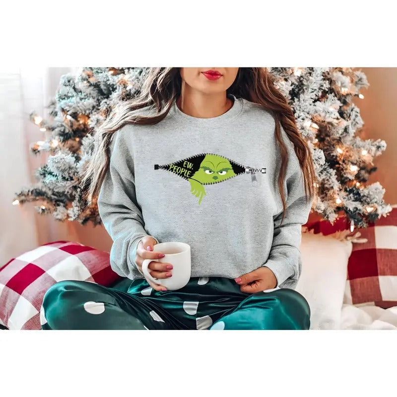 Ew People Christmas Sweatshirt, Green Guy Ew People Tee Shirt, Ew People Tee Shirt, Xmas Movie T-Shirt, Christmas Gift