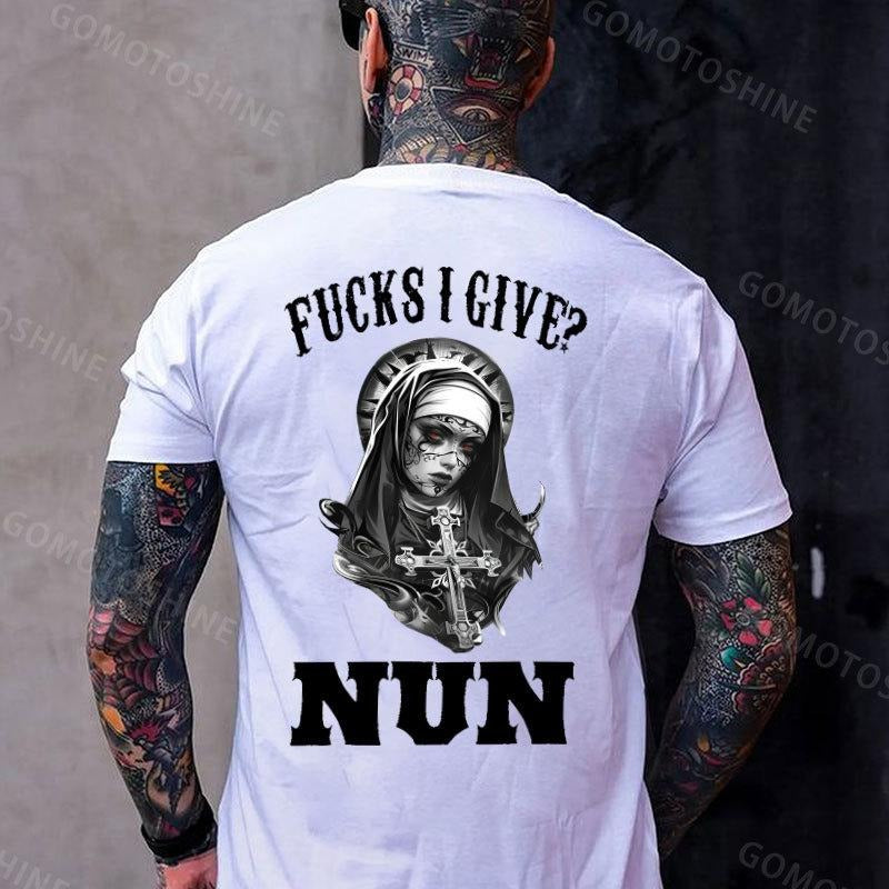 F@CKS I GIVE NUN Crucifix Nun Print Men's T-Shirt