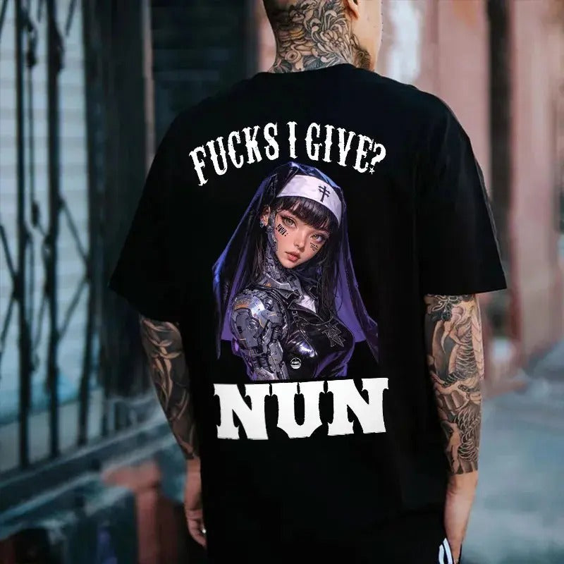 F@CKS I GIVE NUN Cyber Nun Print Men's T-Shirt