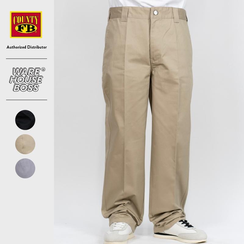 FB COUNTY Men's Kackies Work Pants FBCOUNTY Regular Fit Pants Work Uniform Original Fit Casual Hip Hop Harem