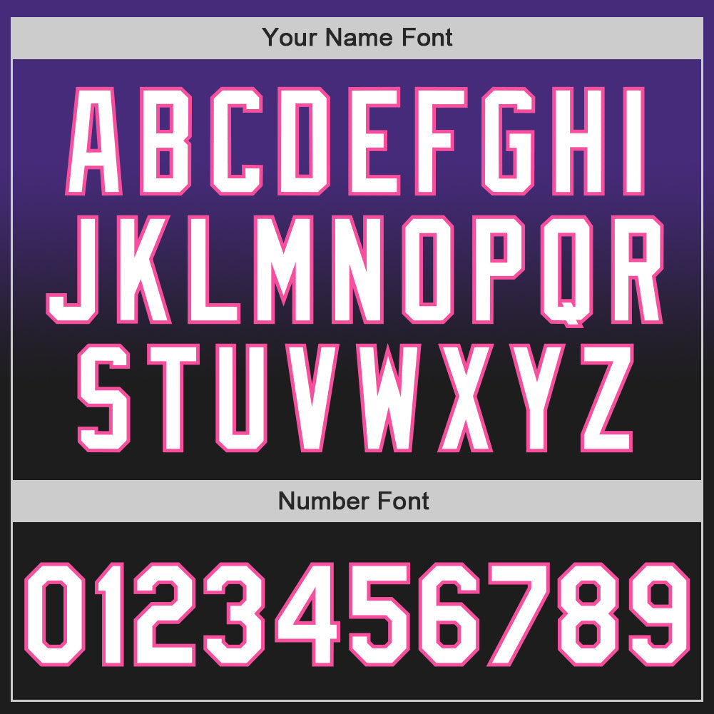 Custom Purple Black-Pink Authentic Fade Fashion Baseball Jersey