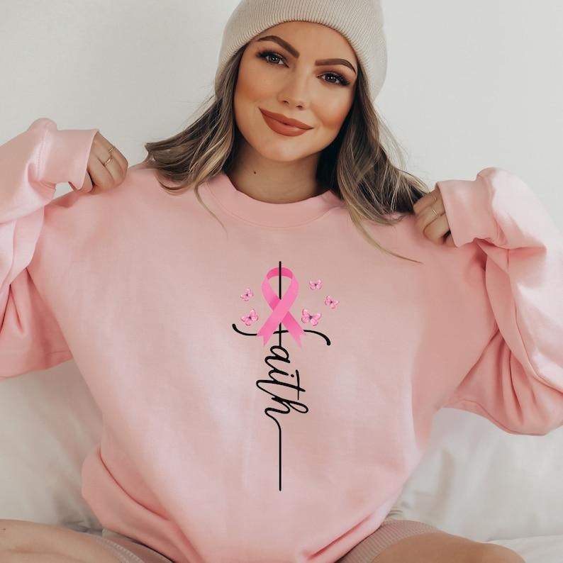 Faith Breast Cancer Sweatshirt, Breast Cancer Warrior Sweat, Pink Ribbon Sweat, Cancer Warrior Hoodie, Cancer Fight T-shirt, sweater and Hoodie