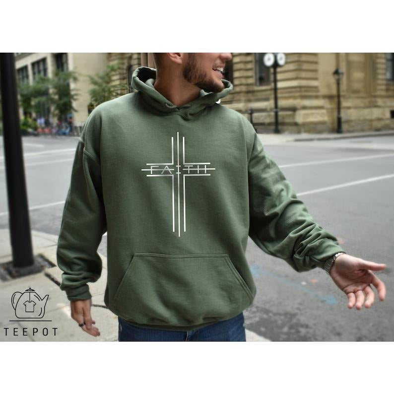 Faith Cross Sweatshirt, Christian Sweatshirt, Bible Verse Hoodie, Christian Gift, Jesus Sweatshirt, Gift for Him, Gift for Her T-shirt, sweater and Hoodie