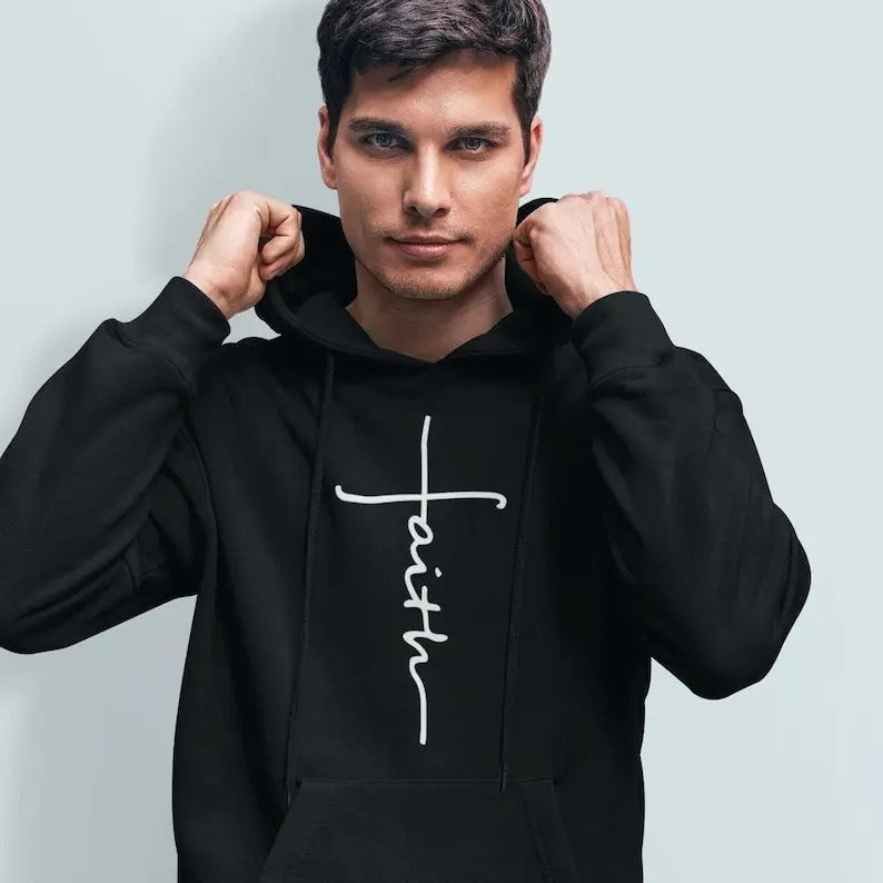 Faith Hoodie Jesus Christian Vertical Cross Christianity Faith Religion Church Religious Faith Adults Youth Jumper Christmas Gift T-shirt, sweater and Hoodie
