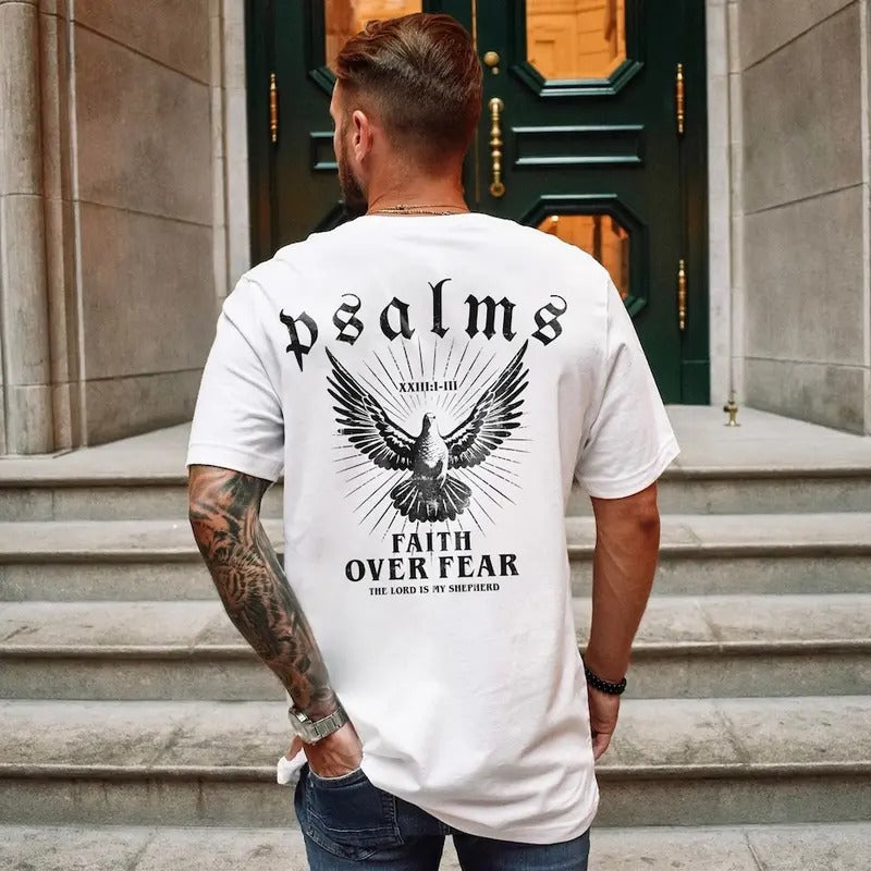 Faith Over Fear Christian Crewneck Christian Shirt Christian Streetwear Cotton Menswear