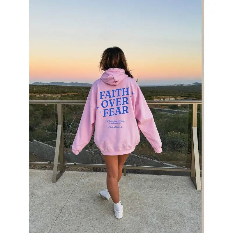 Faith Over Fear Hoodie, Jesus Hoodie, Trendy Hoodie, Bible Verse Hoodie, Bible Verse, Christian Hoodies, Christian T-shirt, sweater and Hoodie
