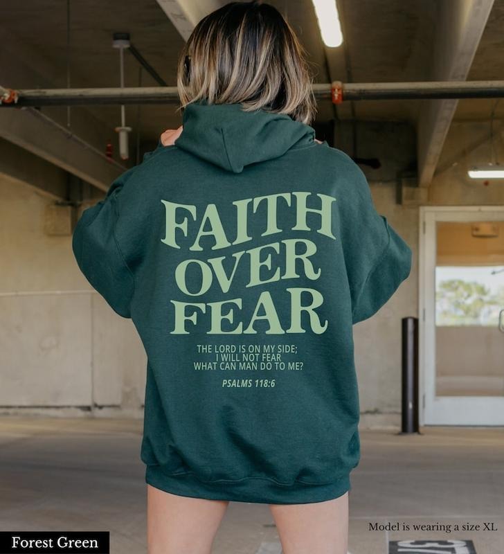 Faith Over Fear Jesus Hoodie Christian Hoodie Christian Sweatshirt Aesthetic Hoodie Trendy Hoodie Trendy Clothes Aesthetic T-shirt, sweater and Hoodie