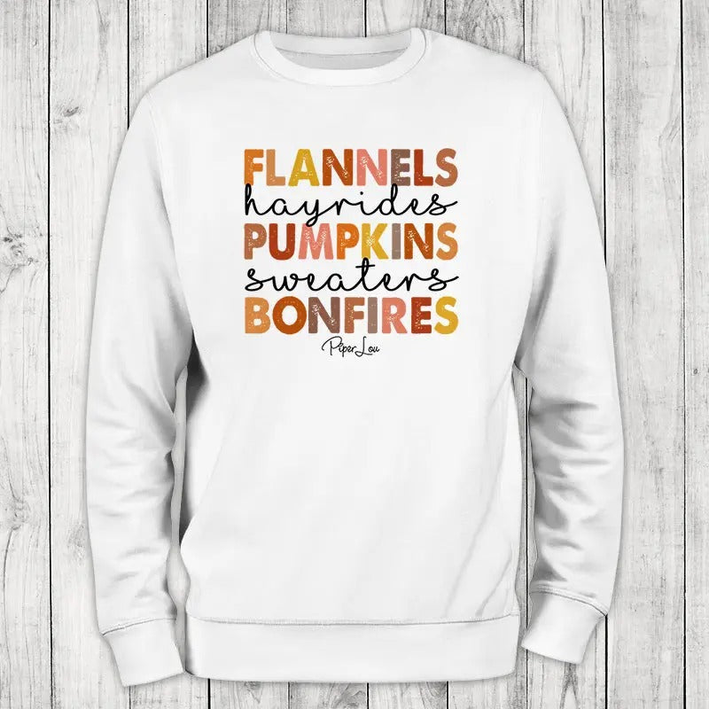 Fall | Flannels Hayrides Pumpkins Sweatshirt Classic Womenswear T-Shirts, Hoodie | WearSparks.com