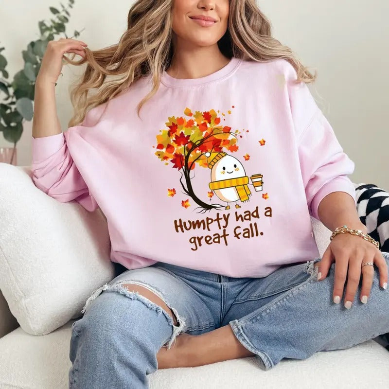 Fall Shirts Pumpkin TShirt ,Humpty Dumpty Had A Great Fall, Fall Graphic Tee, Humpty Dumpty Had A Great Fall, Fall Shirts