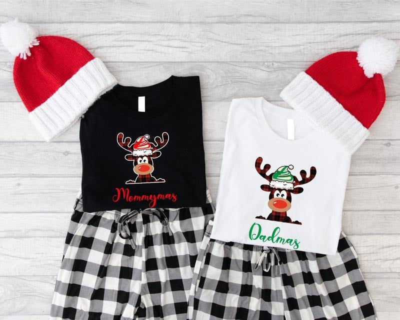 Family Christmas 2023 Shirt, Mommymas And Dadmas T-Shirt, Matching Family Reunion Shirt, Sibling X-mas Gift Tee, Winter Holiday Celebration Tee.