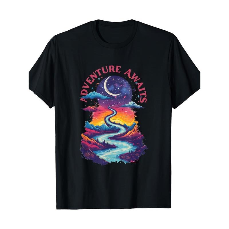 Fantastic Landscape Adventure Waiting Men's T-shirt -100% cotton Made in USA