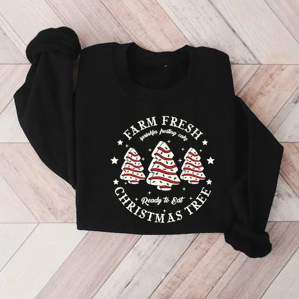Farm Fresh Christmas Tree Z-Shirt, Christmas Tree Cake Shirt, Christmas Cake Sweatshirt, Christmas Crewneck, Christmas Shirt For Women T-shirt, sweater and Hoodie