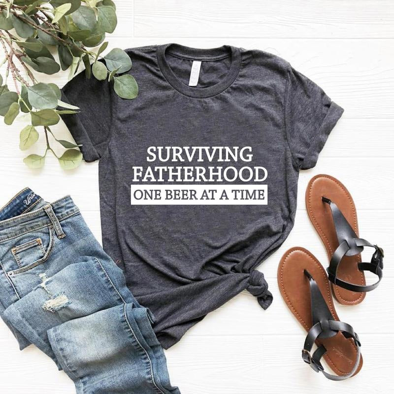 Father's Day Shirt Gift For Father Funny Father Shirt Fatherhood Shirt New Dad Shirt Gift Dad Beer T-shirtcool Dad Shirtbest Dad Ever TK43GN