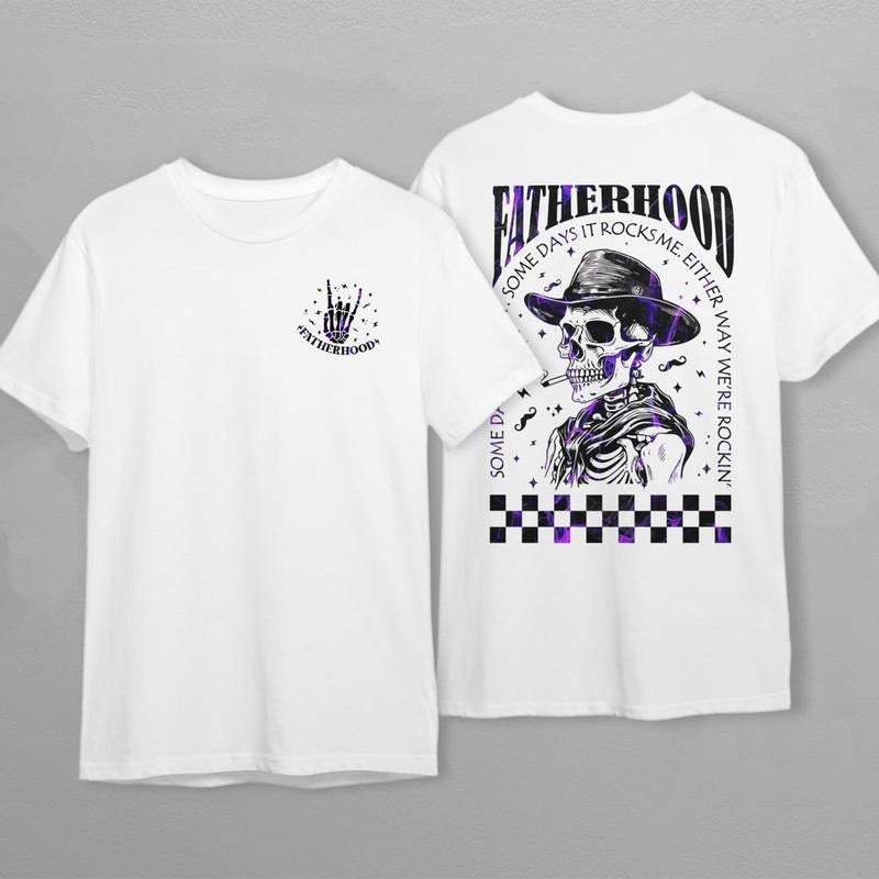 Fatherhood Sometimes I Rock It Sometimes It Rocks Me Shirt, Papa Shirt, Dad Shirt, Rocker Dad Gifts, Fathers Day Gift, Rocker Papa Tee TK43GN