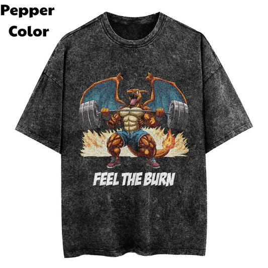 Feel The Burn Gym Vintage T-Shirt, Charmander shirts, Pokemon Shirt, Pokemon Gym Shirt, Gym Shirt, Unisex T-Shirt, Gift For Men Women