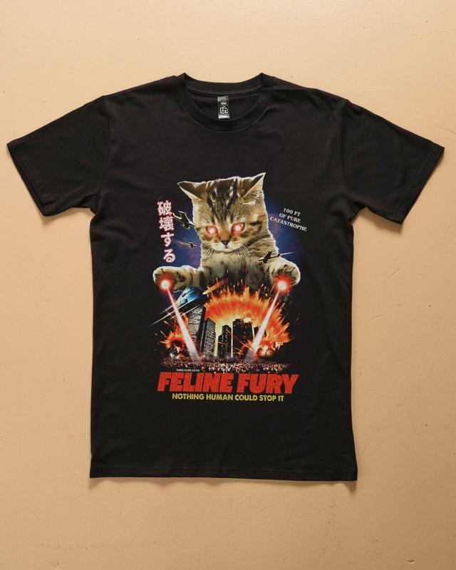 Feline Fury T-Shirt Funny T-Shirt USA, Funny T-shirt, Vintage Graphic Tee