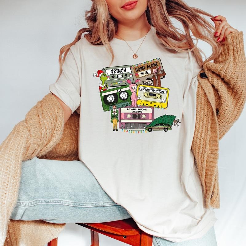 Festive Holiday Sweater for Women - Merry Christmas Sweatshirt - Fabric, Cotton