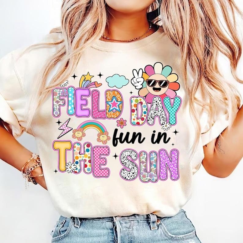 Field Day Fun in the Sun Last Day Funny Teacher Fun Day School T-Shirt