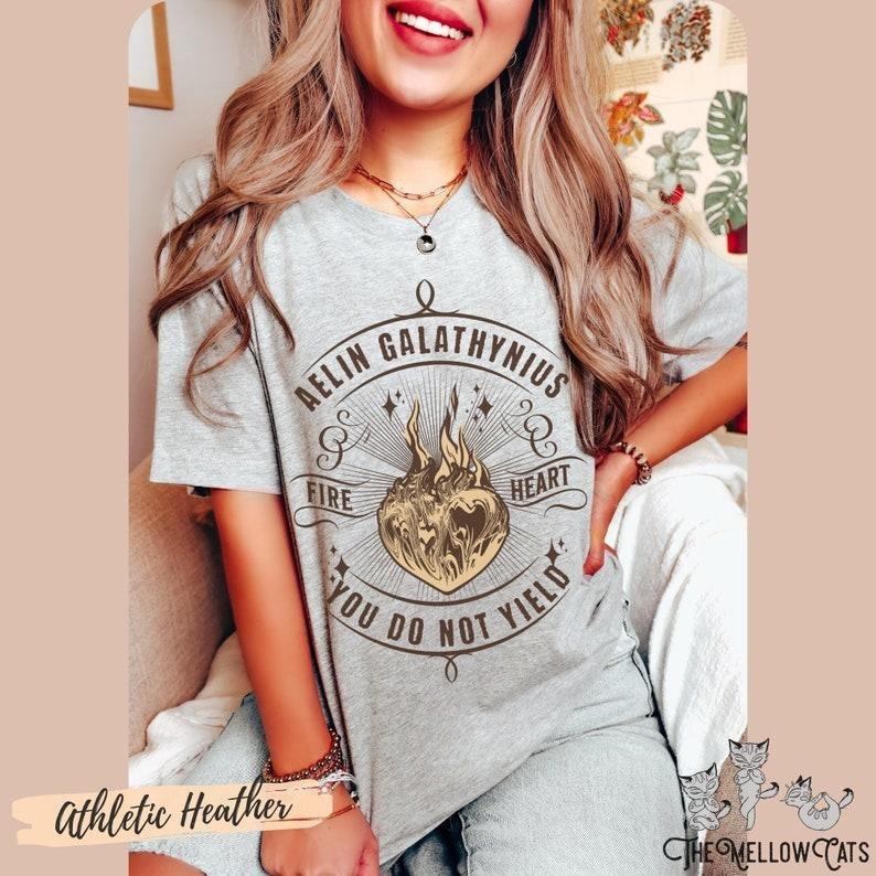 Fireheart Throne of Glass Shirt SJM Official LICENSE Sarah J. Maas Tog Merch Manon Blackbeak The Thirteen Aelin Galathynius Rowan Dorian