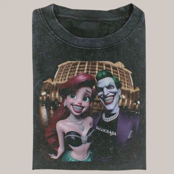 Fish Princess T-Shirt, Princess Vintage Tee, Graphic Tees, Meme Cringe Funny Dumb Shirts, Unisex Movie Shirt Menswear Womenswear Streetwear