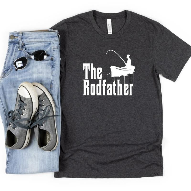 Fishing Parody Shirt, Fishing Dad Shirt, The Rodfather Shirt, Funny Fisherman Tee, Fathers Day Gift, Fishing Lover Shirt,Fishing Hobby Tee