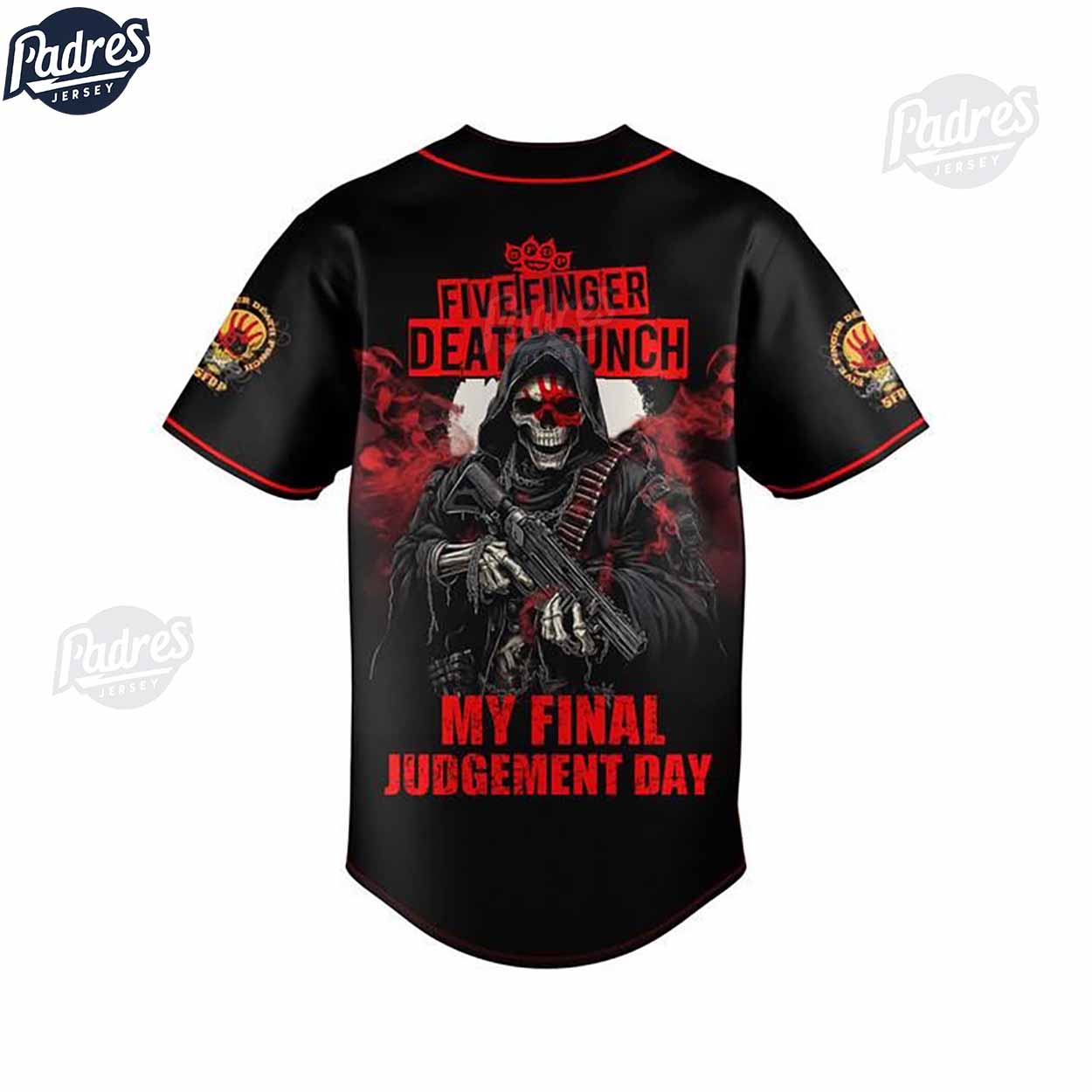 Five Finger Death Punch My Final Judgement Day Custom Baseball Jersey - Padres Jersey Oasis: Elevate Your Baseball Style Game