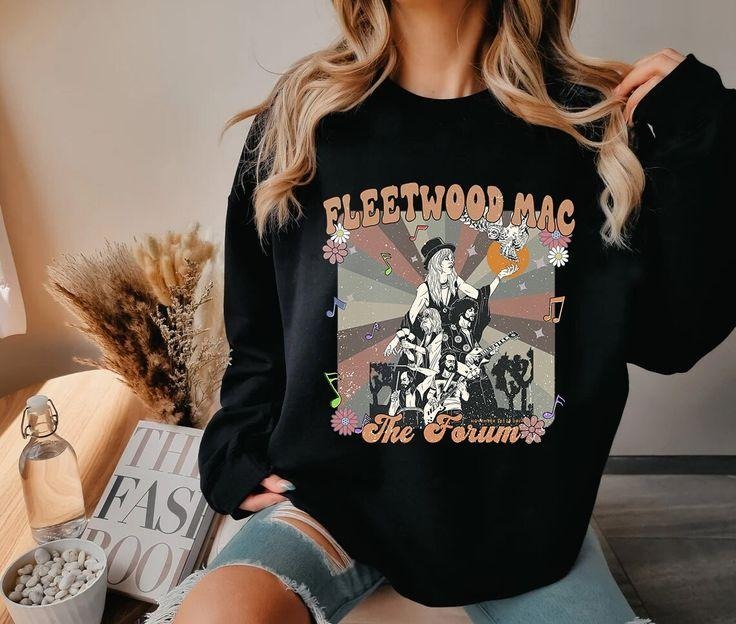 Fleetwood Mac Classic Sweatshirt, Vintage Stevie Nicks Design
