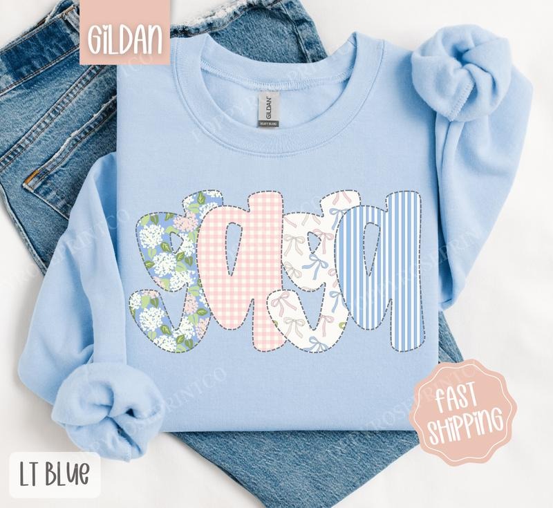 Floral Ga Ga Sweatshirt, Cute Spring Grandma Sweater, Trendy Coquette Crewneck