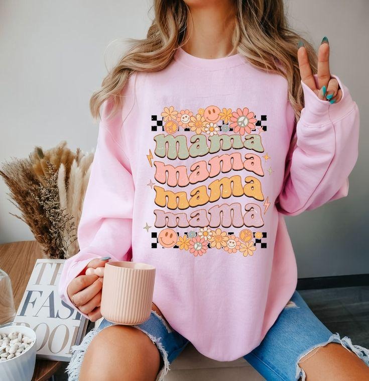 Floral Mama Crewneck, Birthday Gift for Mom, Mother's Day Special