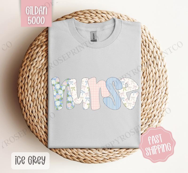 Floral Nurse Gildan Shirt, Cute Spring RN Tshirt, Coquette Nursing Tee