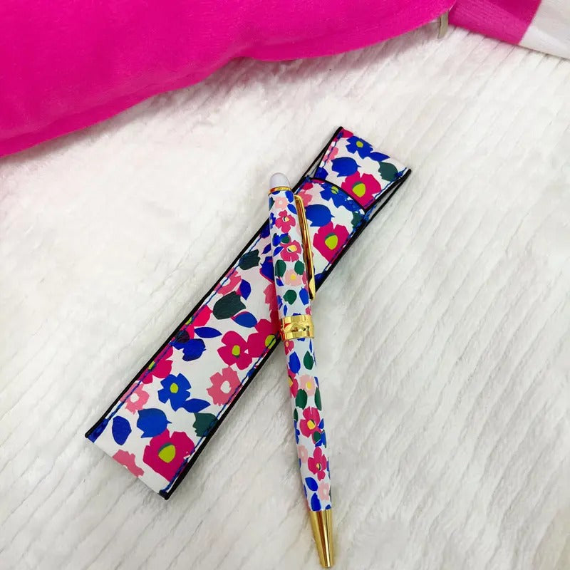 Floral Pen & Case