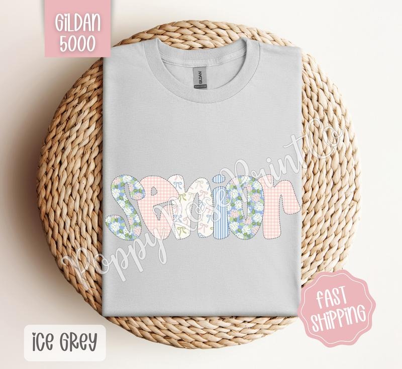 Floral Senior Gildan Shirt, Cute Spring Graduation Tshirt, Coquette Flower Tee, Gift for Her