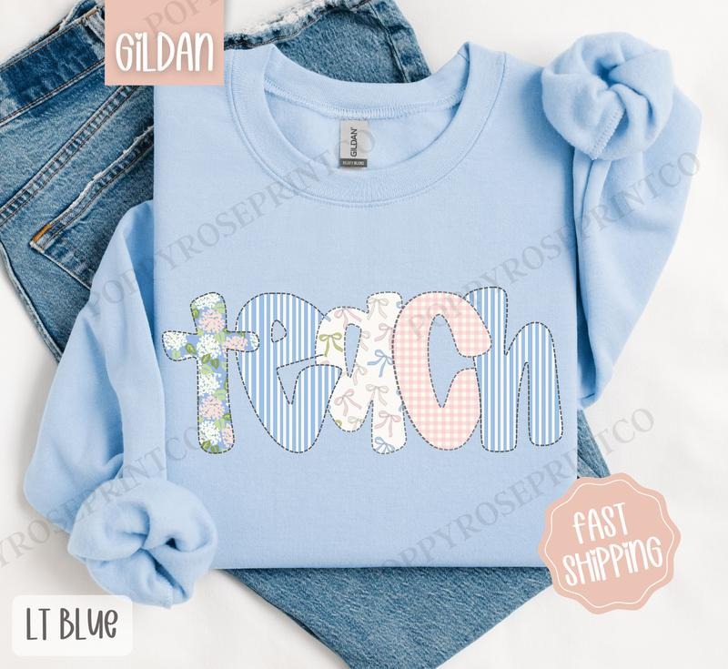 Floral Teacher Sweatshirt, Cute Spring Teach Sweater, Teacher Appreciation Gift