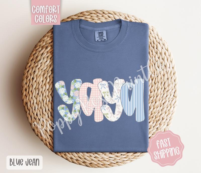 Floral Yaya Comfort Colors Shirt, Cute Spring Grandma Tshirt, Coquette Flower Tee, Mother's Day Gift