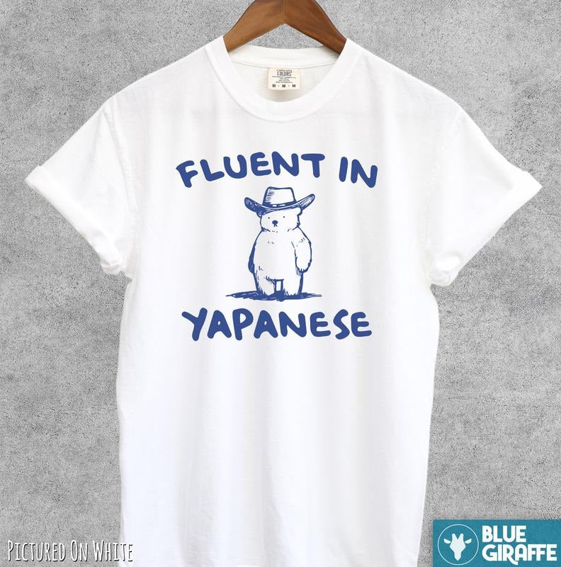 Fluent In Yapanese Funny Shirt, Cute Retro Comfort Colors Shirt