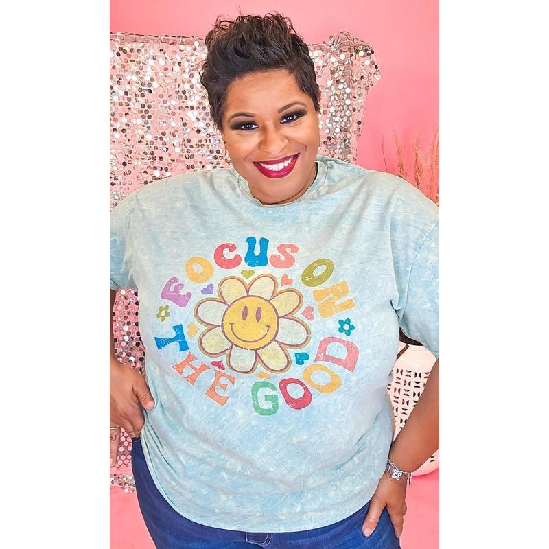 Focus On The Good Mineral Washed Shirt