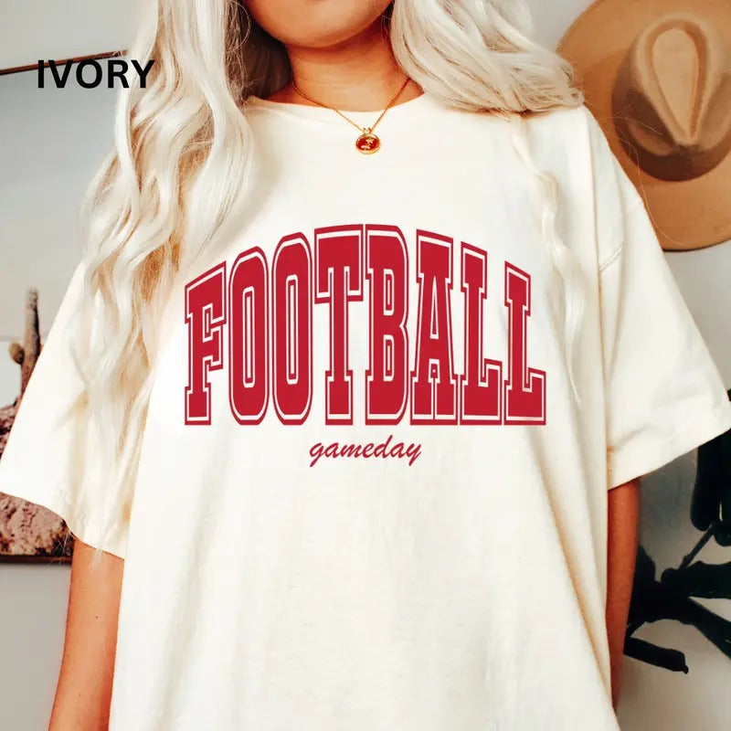 Football Gameday T-shirt, Comfort Colors Football Shirt, Womens Football Tee, Womens Gameday Shirt, Football Shirt