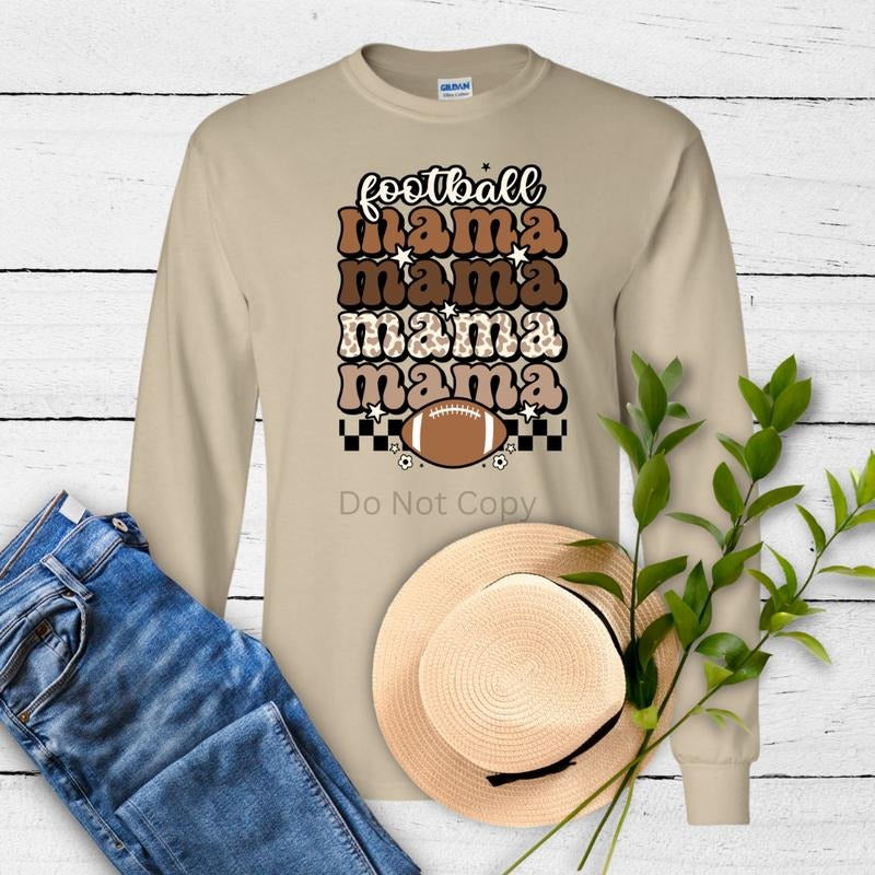 Football Mama DTF Transfer ONLY -This is NOT a T Shirt